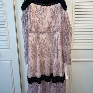 Avec Les Filles Elegant Black Lace Dress